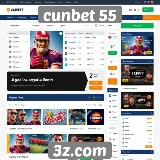 Interface do site Cunbet 55 é amigável para iniciantes